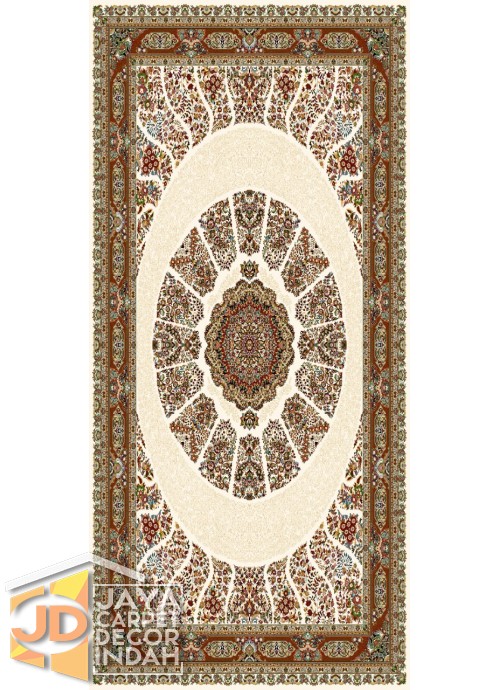 Karpet Permadani Solomon 700 Reeds Abrisham Cream 3653 ukuran 100x150, 150x225, 200x300, 250x350, 300x400